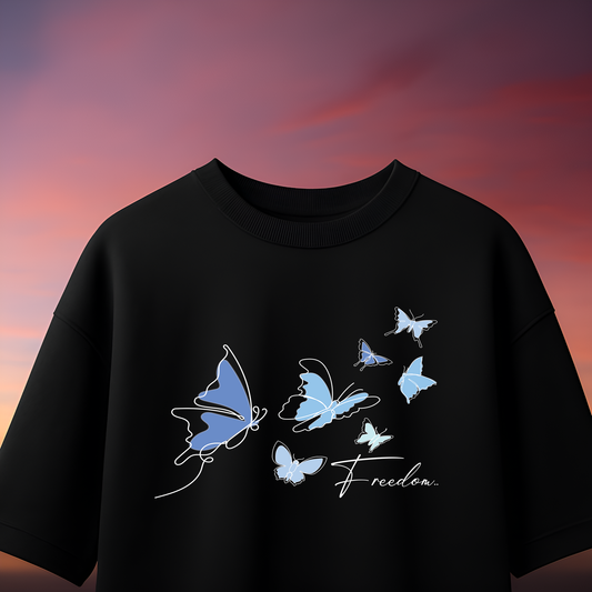 FREEDOM BUTTERFLY OVERSIZED TEE
